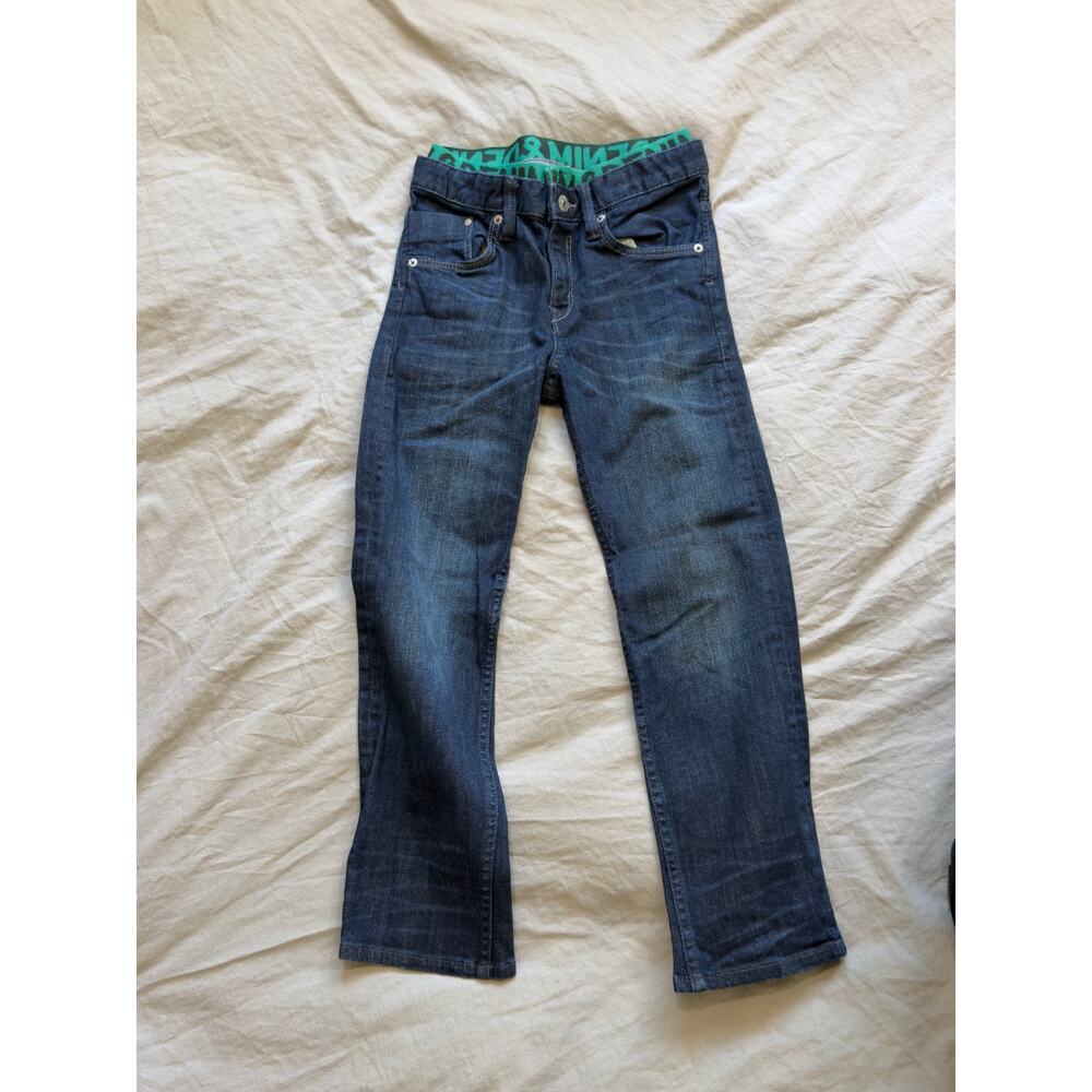 H&M Boys Denim Blue Relaxed Jeans with Boxers Sewn In Size 7-8Y